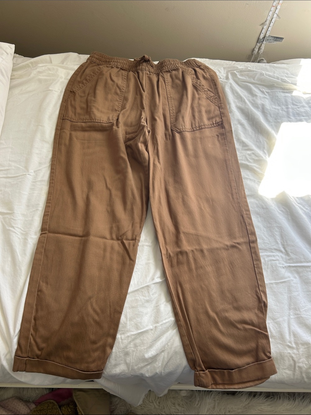 Style & Co. Tan Drawstring Relaxed Chinos